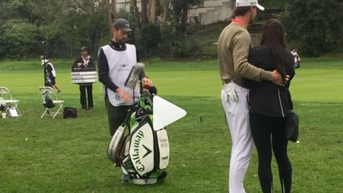 Watch: Pieters hits girlfriend with drive